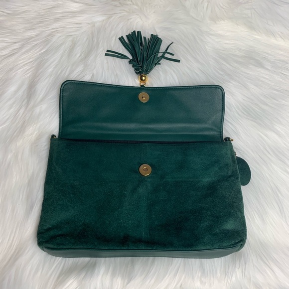 Soft, Green, Suede Bag/ Clutch - Picture 3 of 5